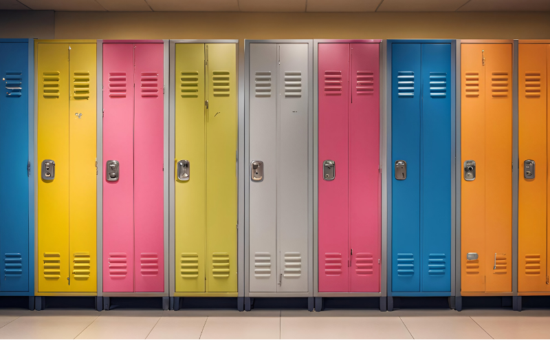 Colorful school lockers