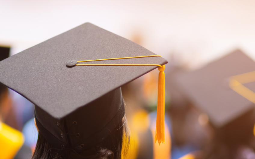 Graduation caps and gowns
