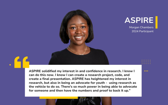 ASPIRE quote from 2024 participant Morgan Chambers