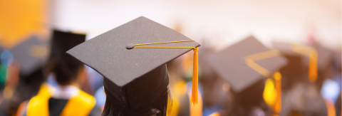 Graduation caps and gowns