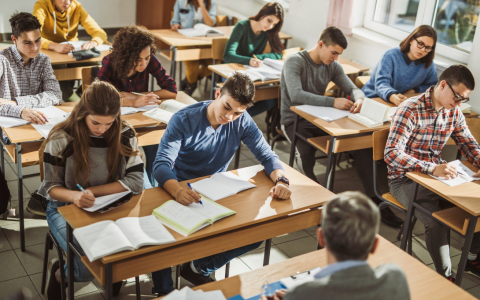 classroom of students and teacher