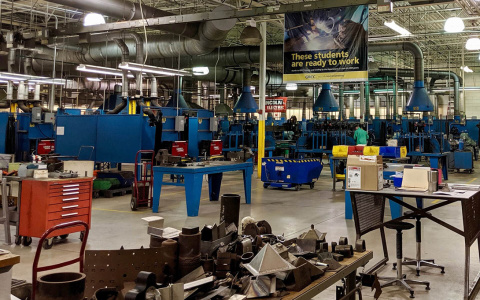 A factory workspace